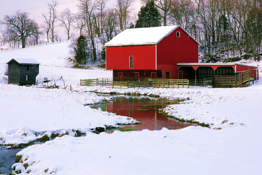 The Red Barn on the Way to Timberville : Rustic : The Shenandoah Gallery | Kevin Byrne