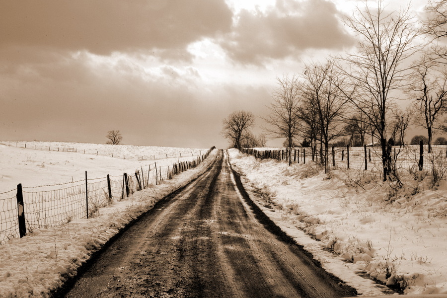 Shenandoah Winter Road : Monochrome : The Shenandoah Gallery | Kevin Byrne